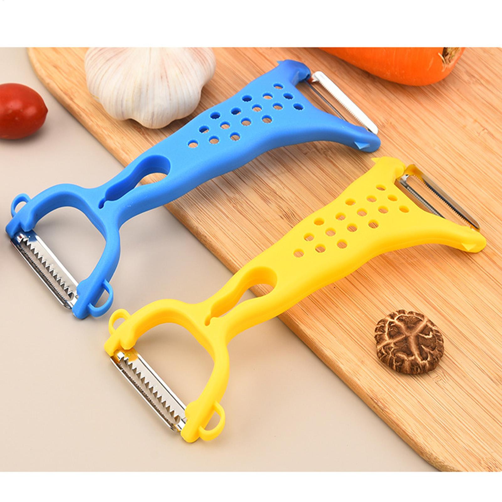 Kitchen Appliances Japan - 1 Stück Edelstahl-Gemüseschäler Kartoffelschäler Multifunktions-Doppelkopfraspel Leicht