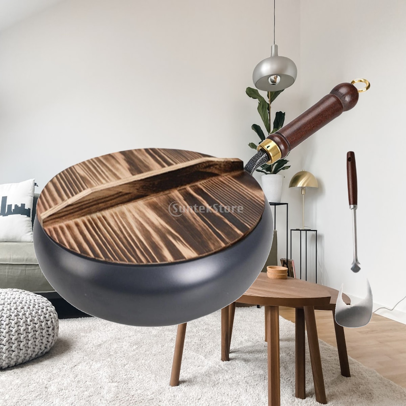 Wok Electric Flat - Antihaft-Wokpfanne aus Eisen mit flachem Boden