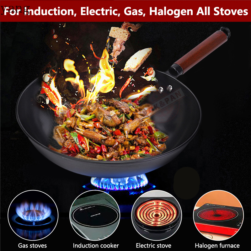 Vorbehandelter Wok aus Kohlens – Wok Electric Flat Bewertung und Preis