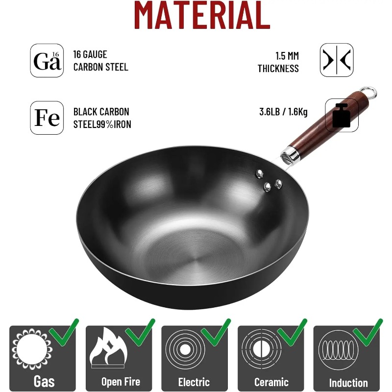Flachboden-Wokpfanne 32cm, Eis – Wok Electric Flat Bewertung und Preis