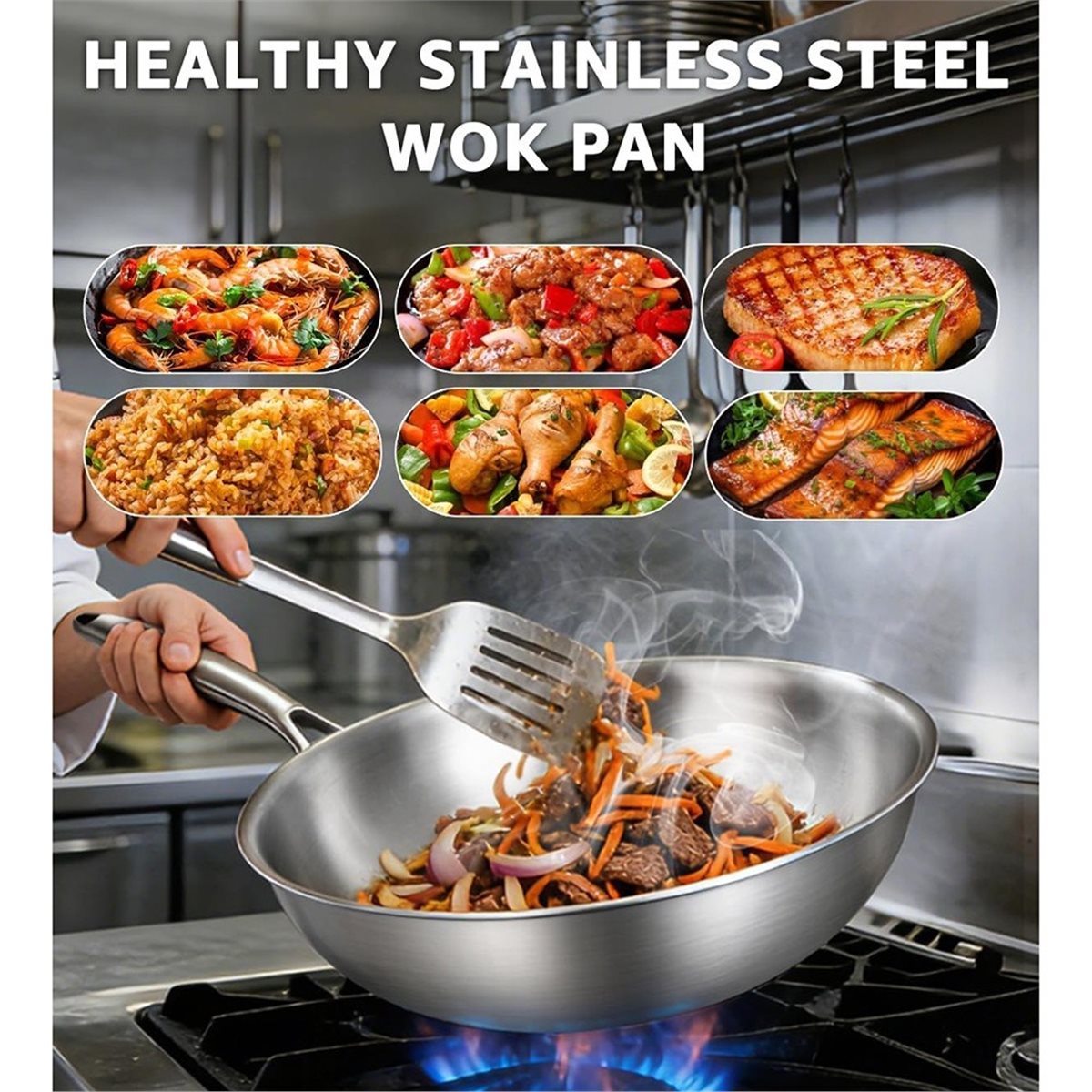 12 Zoll Dreischichtige Edelsta – Wok Electric Flat Bewertung und Preis