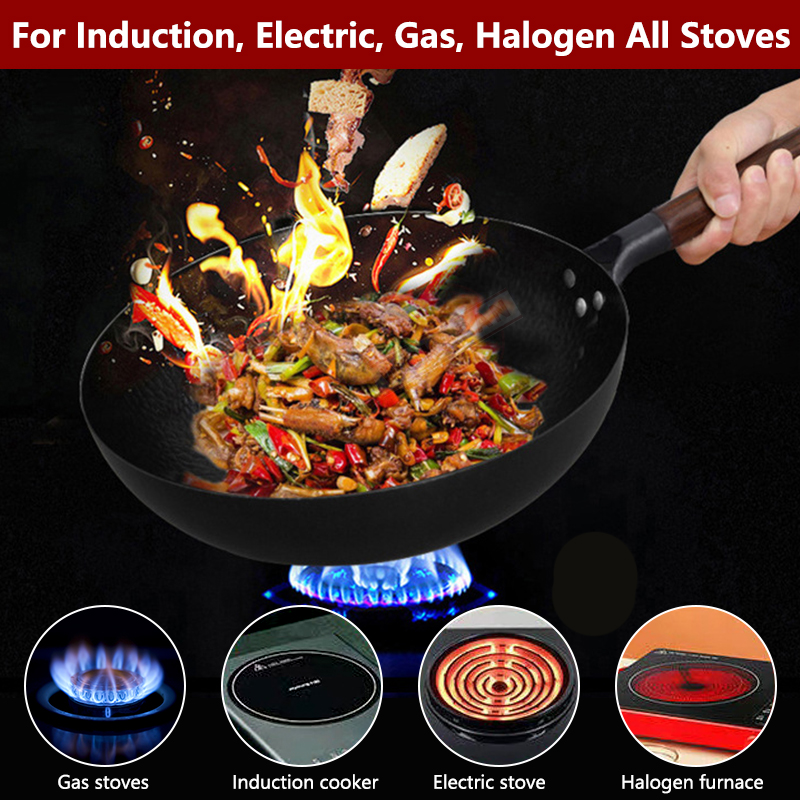 Kohlenstoffstahl-Wokpfanne 32c – Wok Electric Flat Bewertung und Preis